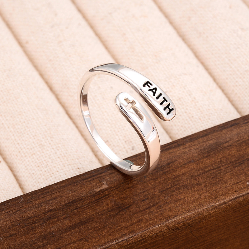 Commute Cross Copper Plating Gold Plated Open Rings