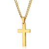 Retro Simple Style Cross Stainless Steel Plating Pendant Necklace