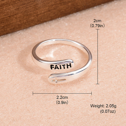 Commute Cross Copper Plating Gold Plated Open Rings