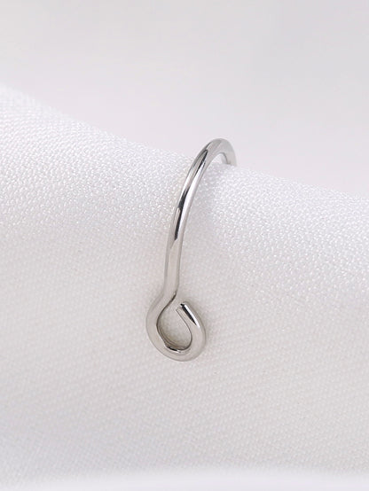 Hip-hop Solid Color Stainless Steel Nose Ring