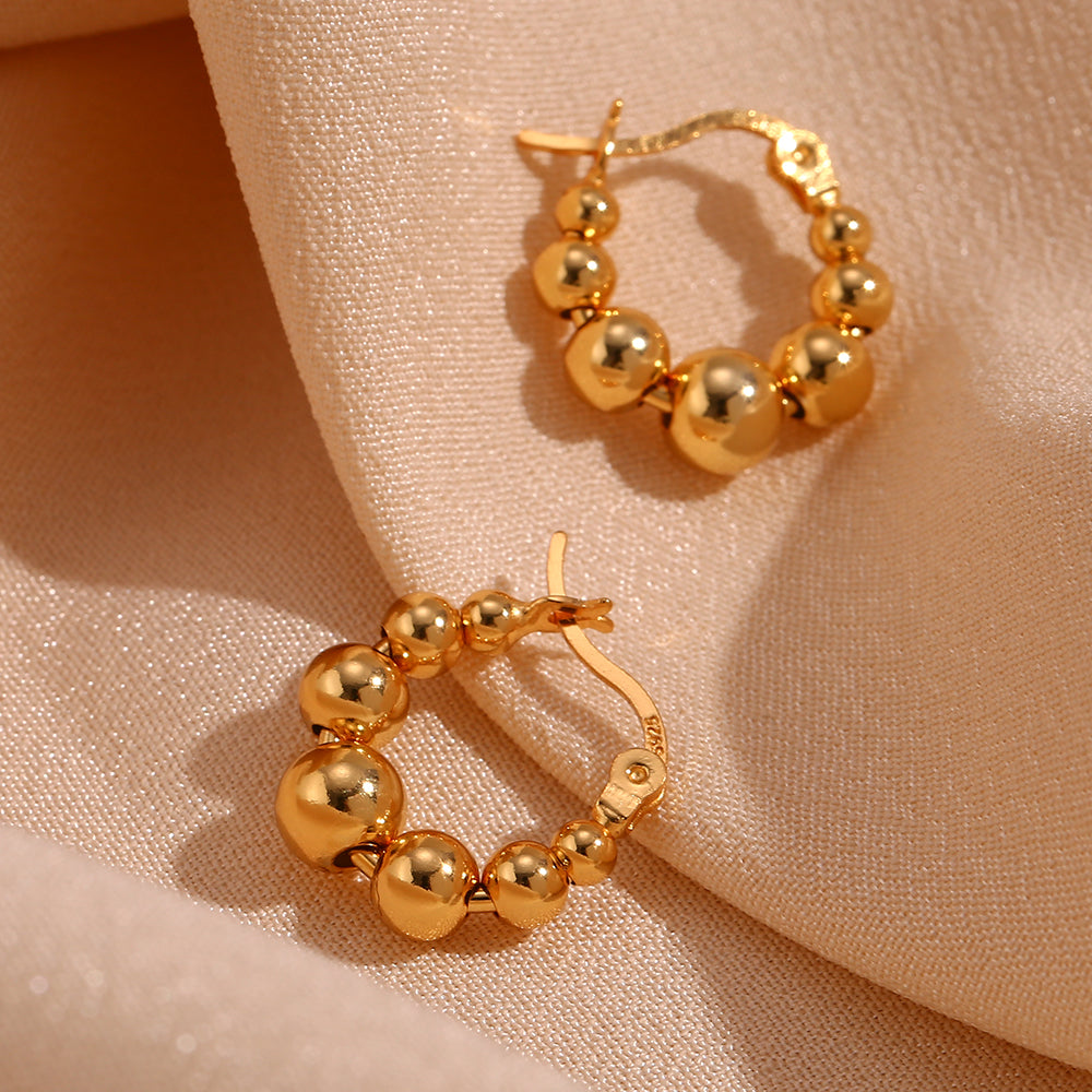 1 Pair Basic Classic Style Geometric Plating Stainless Steel 18k Gold Plated Earrings