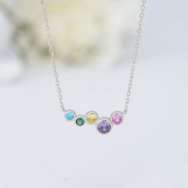 Lady Korean Style Geometric Sterling Silver Plating Inlay Zircon Necklace