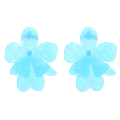 1 Pair Casual Flower Arylic Drop Earrings