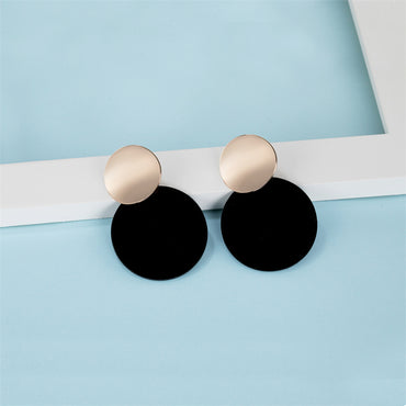 1 Pair Casual Cute Simple Style Color Block Plating Stainless Steel Arylic Rose Gold Plated Drop Earrings
