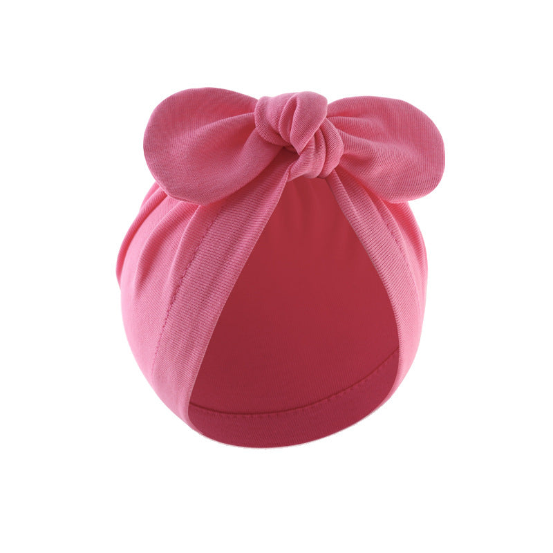Baby Girl's Baby Boy's Simple Style Solid Color Bow Knot Baby Hat