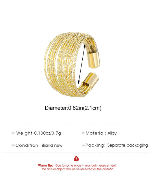 Y2k Simple Style Solid Color Alloy Plating 14k Gold Plated Silver Plated Women's Men's Rings