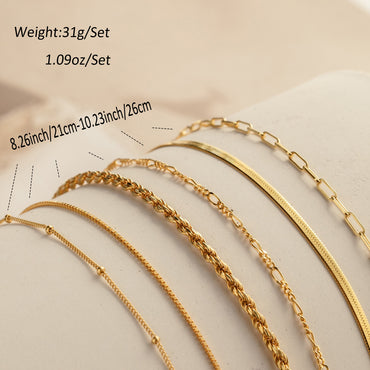 Simple Style Solid Color Copper Plating 18k Gold Plated Women's Anklet