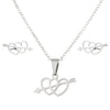 Sweet Heart Shape Stainless Steel Plating 18k Gold Plated Jewelry Set