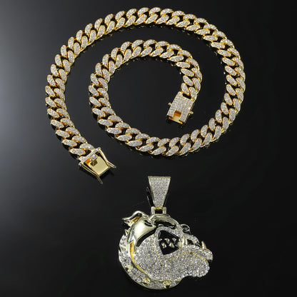 Hip-hop Animal Alloy Inlay Rhinestones Men's Charms Pendant Necklace