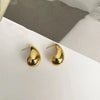 1 Pair Simple Style Water Droplets Plating Metal 18k Gold Plated Ear Studs