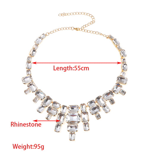 Classic Style Irregular Alloy Plating Inlay Rhinestones Gold Plated Women's Necklace