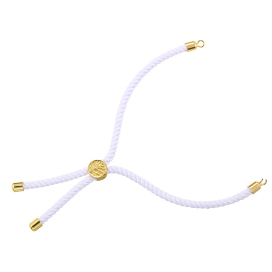 Casual Modern Style Simple Style Round Lines Rope Copper Plating Braid 18k Gold Plated Women's Drawstring Bracelets