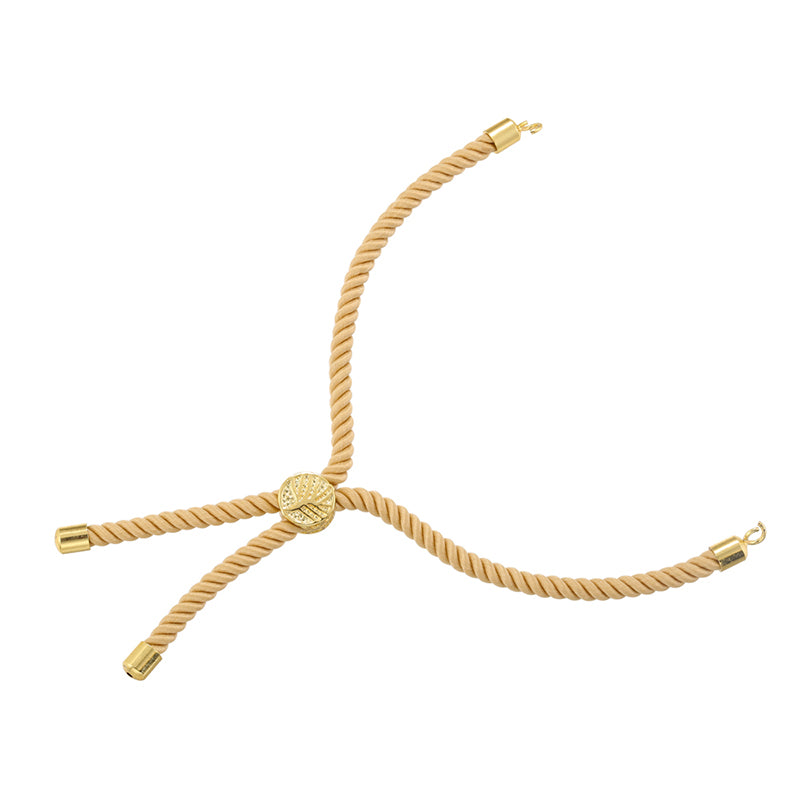 Casual Modern Style Simple Style Round Lines Rope Copper Plating Braid 18k Gold Plated Women's Drawstring Bracelets