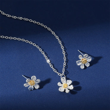 Sweet Daisy Alloy Women's Earrings Necklace