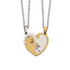Fashion Heart Shape Cat Titanium Steel Pendant Necklace