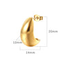 1 Pair Elegant Simple Style Semicircle Plating Stainless Steel 18k Gold Plated Ear Studs