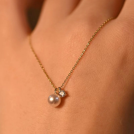 Casual Elegant Round Sterling Silver Plating Gold Plated Necklace