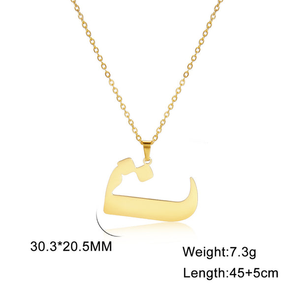 Classic Style Number Stainless Steel Pendant Necklace In Bulk