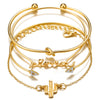 Simple Style Solid Color Alloy Plating Gold Plated Unisex Bracelets
