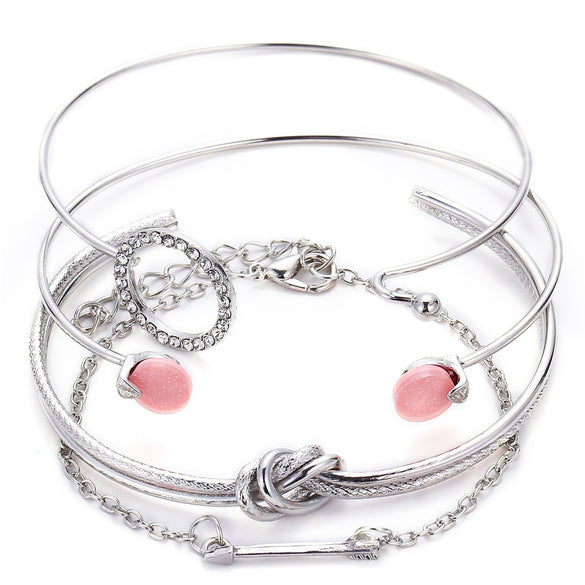 Simple Style Solid Color Alloy Plating Gold Plated Unisex Bracelets