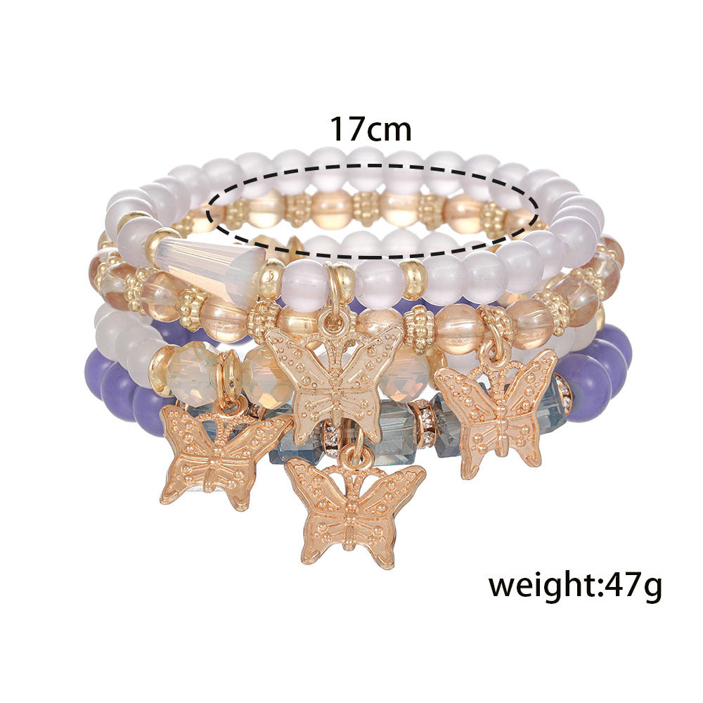 Bohemian Butterfly Artificial Crystal Beaded Women's Bracelets