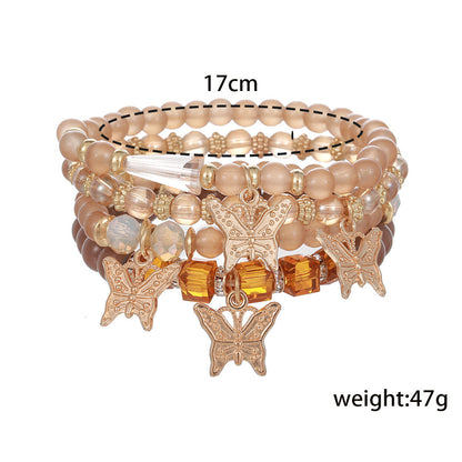 Bohemian Butterfly Artificial Crystal Beaded Women's Bracelets