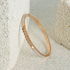 Elegant Solid Color Titanium Steel Plating Inlay Rhinestones Zircon 18k Gold Plated Bangle