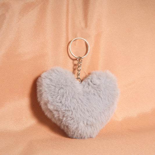Cute Sweet Heart Shape Plush Bag Pendant Keychain