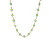 Hawaiian Bohemian Chrysanthemum Stainless Steel Enamel Plating Necklace