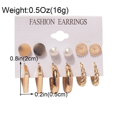 1 Set Simple Style C Shape Alloy Earrings Ear Studs