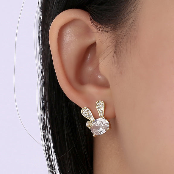 1 Pair Elegant Lady Star Heart Shape Butterfly Plating Inlay Copper Artificial Diamond Ear Studs