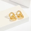 1 Pair Simple Style Geometric Plating Inlay Copper Zircon Gold Plated Ear Studs