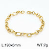 Basic Simple Style Solid Color Stainless Steel 18k Gold Plated Unisex Bracelets
