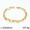 Basic Simple Style Solid Color Stainless Steel 18k Gold Plated Unisex Bracelets