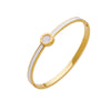 Simple Style Color Block Titanium Steel Enamel Bangle
