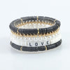 Bohemian Simple Style Letter Colorful Heart Shape Soft Clay Wholesale Bracelets