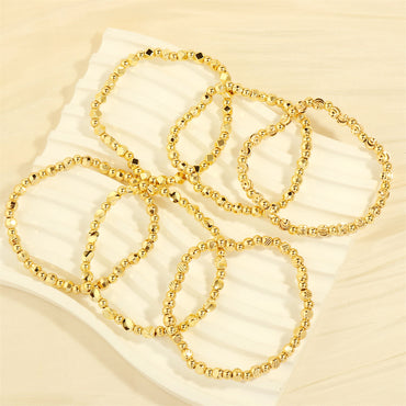Ig Style Simple Style Round Copper Plating 18k Gold Plated Bracelets