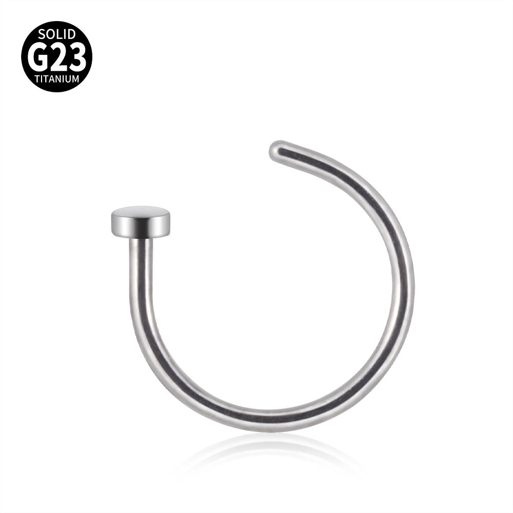 Simple Style Cool Style Geometric G23 Titanium Polishing Nose Ring