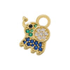Casual Cute Simple Style Tortoise Animal Bird Copper 18k Gold Plated Zircon Charms In Bulk