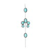 Elegant Vintage Style Streetwear Flower Three-dimensional Inlay Alloy Turquoise Ear Studs