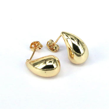 1 Pair Novelty Geometric Plating Inlay Copper Zircon 18k Gold Plated Earrings