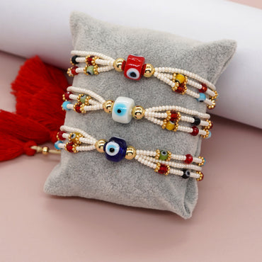 Basic Bohemian Modern Style Geometric Devil's Eye Glass/colored Glaze Women's Bracelets