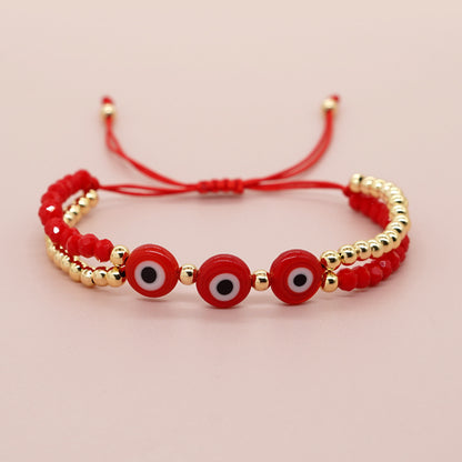Bohemian Devil's Eye Artificial Crystal Wholesale Bracelets