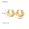 1 Pair Simple Style Commute Solid Color Plating Stainless Steel 18k Gold Plated Ear Studs