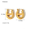 1 Pair Simple Style Commute Solid Color Plating Stainless Steel 18k Gold Plated Ear Studs