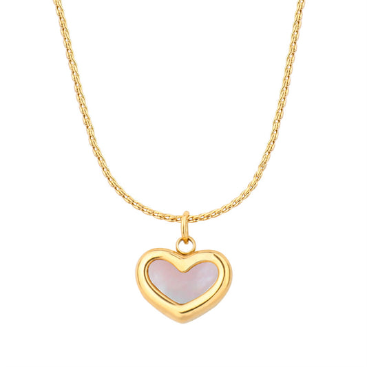 Simple Style Classic Style Rabbit Heart Shape Butterfly Stainless Steel Titanium Steel Polishing Plating Rose Gold Plated Gold Plated Pendant Necklace