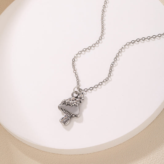 Sweet Simple Style Mushroom Alloy Women's Pendant Necklace