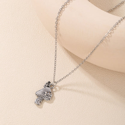 Sweet Simple Style Mushroom Alloy Women's Pendant Necklace