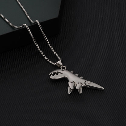 Hip-hop Dinosaur Alloy Titanium Steel Unisex Pendant Necklace