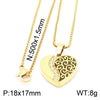 Modern Style Heart Shape Titanium Steel Plating 18k Gold Plated Pendant Necklace